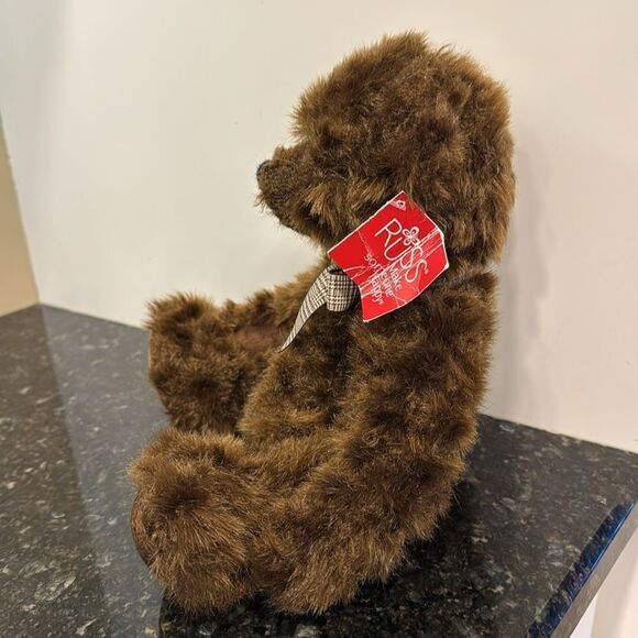Russ Berrie AinsleyTeddy Bear Plush Stuffed Animal Soft Toy 14” Brown - Picture 3 of 10